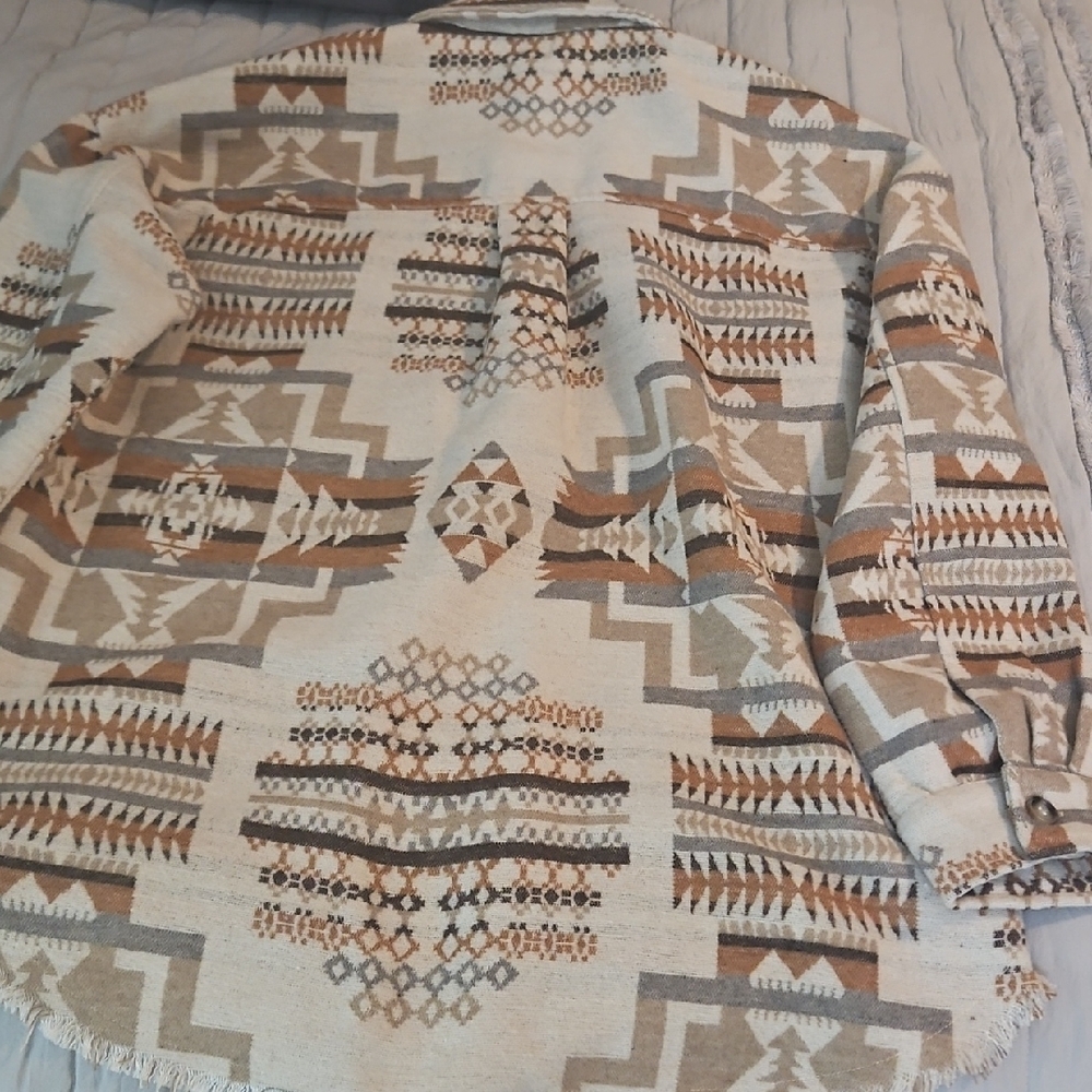Tribal Print Utility Jacket - Picture 2 of 4